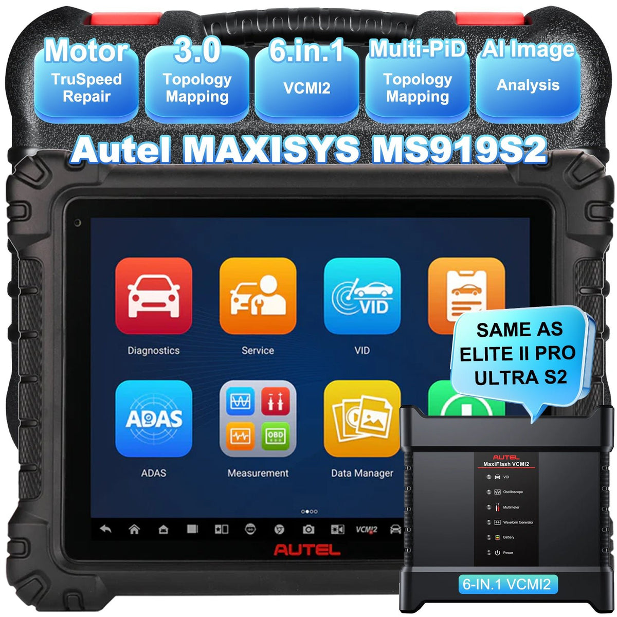 Home / Autel MaxiSYS MS919 S2(US Ver) | Android 13 | 11-inch anti-glare ...